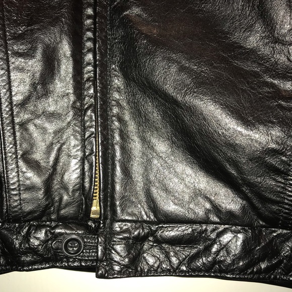 Wilsons Leather Jacket Faux Fur Lined Black sz 42 Autumn - Picture 6 of 16